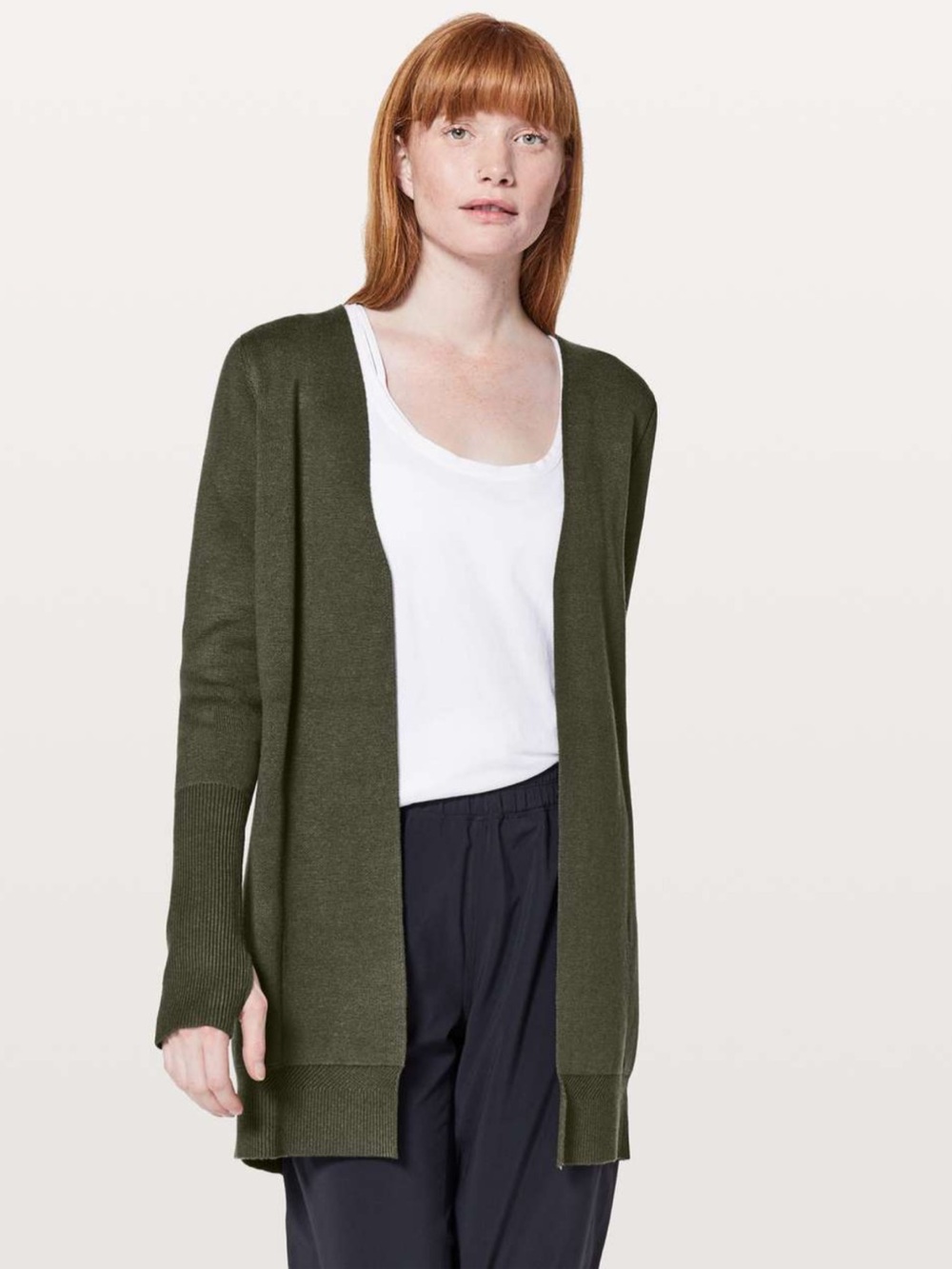 Lululemon City Street Cardigan size 6 Camo Green / Heathered Camo Green